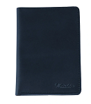 Leather Passport Holder - Navy 